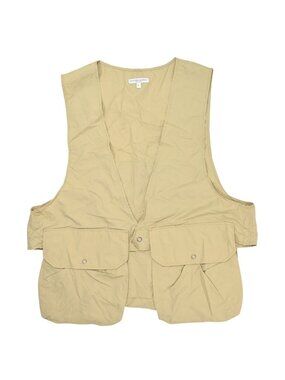 Engineered Garments Cotton Ripstop Fowl Vest in Khaki
